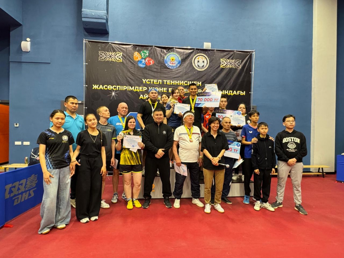Жезқазған қаласында өткен аймақтық үстел теннисінің жеңімпаздары марапатталды