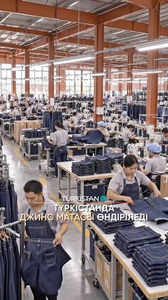 ТҮРКІСТАН ОБЛЫСЫ: ДЖИНС МАТАСЫН ӨНДІРЕТІН ЖАҢА КӘСІПОРЫН ІСКЕ ҚОСЫЛМАҚ